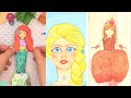 Paper diy 👩🏻‍🦰 Princess Mermaids Paper Dress #shorts #art #satisfying