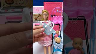 Satisfying With Unboxing &amp; Review Doll Stroller Set Toys, ASMR Video #shorts #asmr