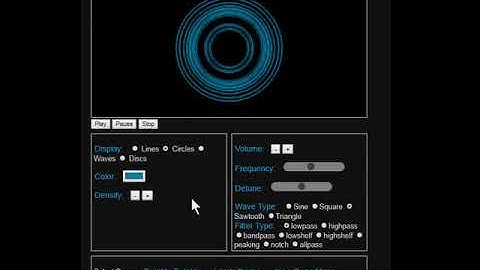 Javascript Music - Web audio oscillator