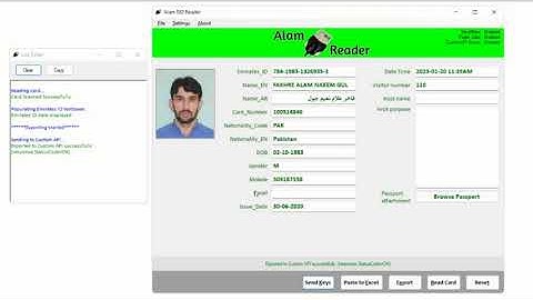 4.5- Export to Custom API in ALAM Emirates ID Reader Desktop Application