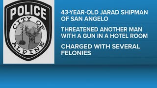 Barricaded suspect in Alpine hotel room identified, now facing additional felony charges