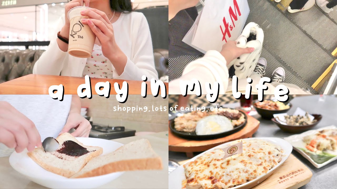 a day in my life : making a breakfast, shopping, lots of eating (≧◡≦) ♡