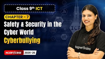 Chapter 7 8   Cyberbullying   Safety and Security in the Cyber World  Class 9th Information and Comm