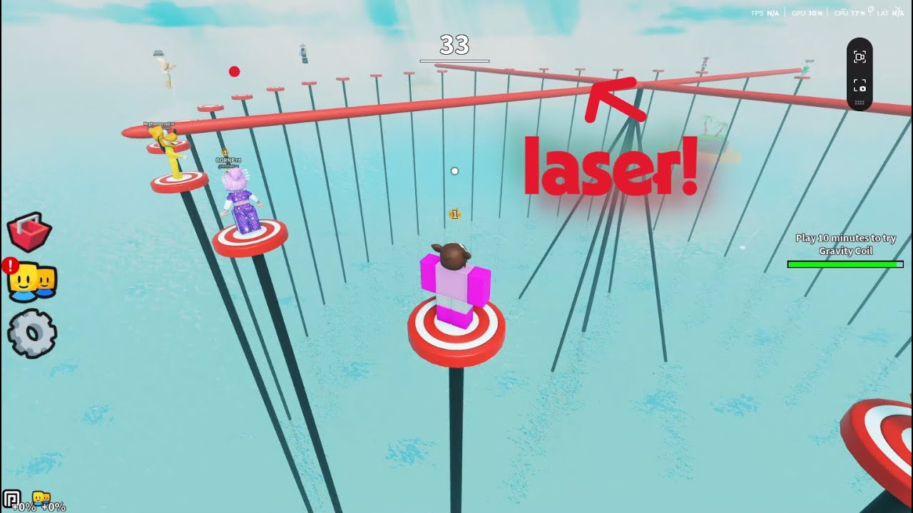 i played lazer spin survival in roblox!