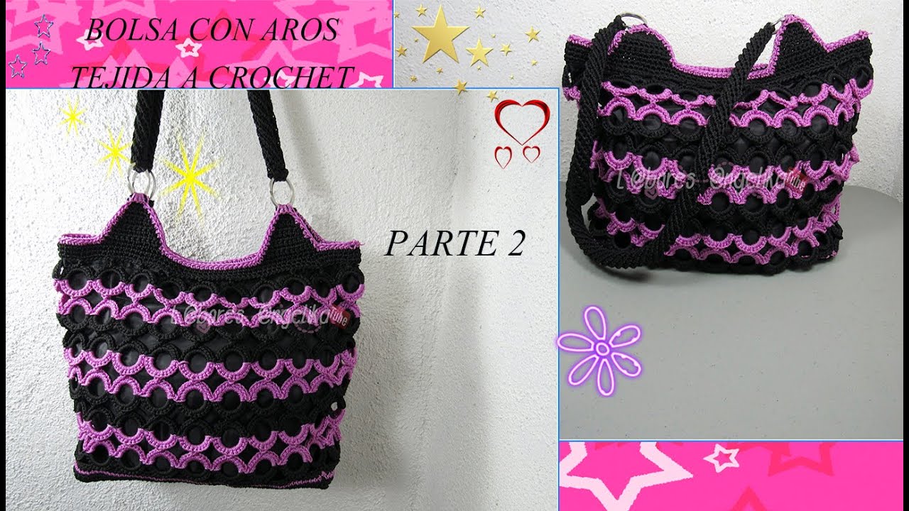 mano Kakadu Circulo PARTE 1 DE 2: BOLSA CON AROS TEJIDA A CROCHET | Labores Angélika | - YouTube