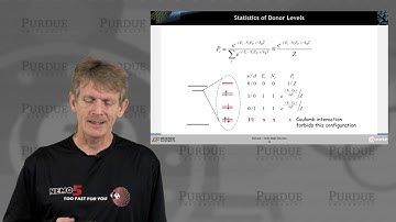 ECE 606 Solid State Devices L14.2: Doping - Statistics of Donor and Acceptor Levels