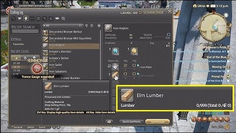 How To Get Elm Lumber | Final Fantasy XIV Online | Crafting Material