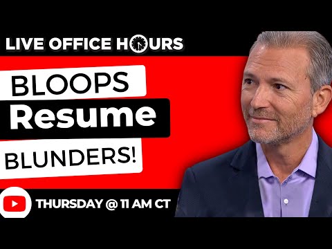 Resume Mistakes, Bloops, and Epic Blunders 🔴 Live Office Hours with Andrew LaCivita