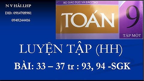 Bài 35 trang 94 sgk toán 9 tập 2 năm 2024