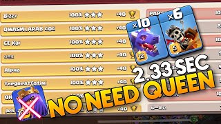 WITHOUT QUEEN TH18 UNSTOPPABLE ! BEST TH18 ATTACK STRATEGY PROMOTION META !