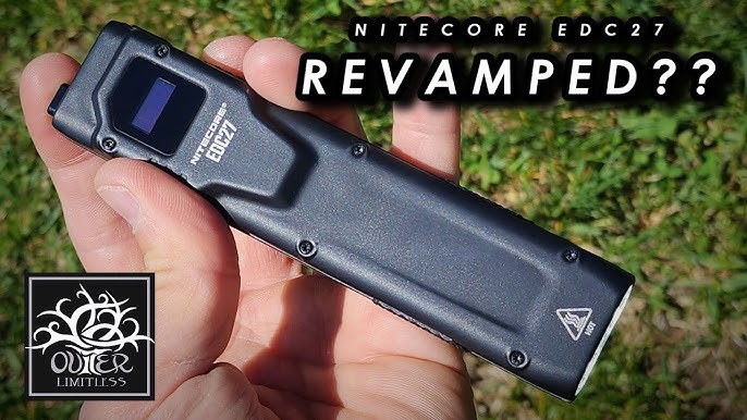 Dual LEDs Nitecore EDC27 3000 Lumen Ultra Slim Flat EDC Flashlight with  OLED Real-time Display Screen