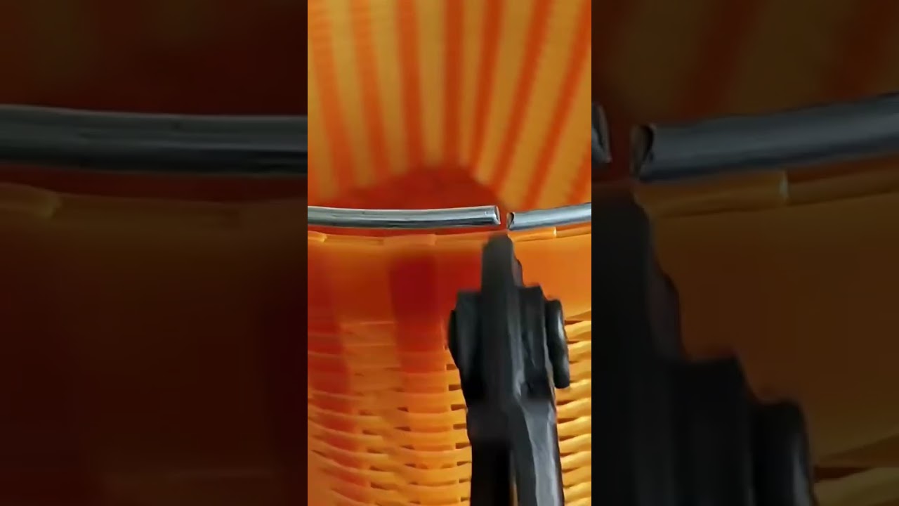 Cutting and adjusting basket edge wire to improve strength