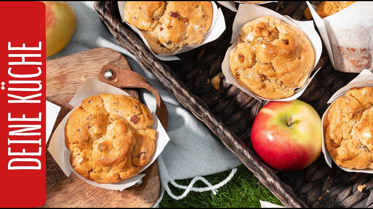Apfel-Speck-Muffins | REWE Deine Küche - YouTube