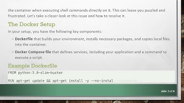 Resolving Docker Compose Error: No Such File or Directory When Scripts Exist in Container