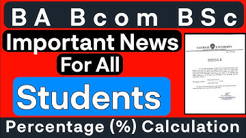 Important Update for BA Bcom BSc | Guwahati University Percentage Calculation