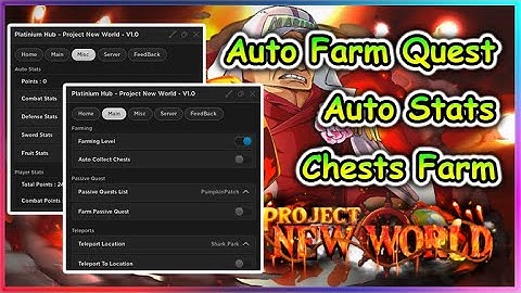 Roblox Project New World Script - Auto Quest | Chests Farm | Auto Stats & More