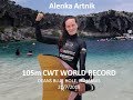 Alenka Artnik -105m CWT World record, Vertical blue 2018