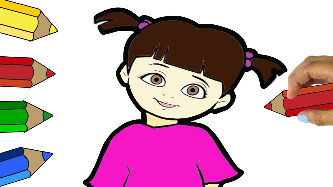 🟣Como dibujar a BOO la dulce NIÑA de Monster Inc - How to draw BOO the  LITTLE BABY from Monster Inc🟣 - thptnganamst.edu.vn