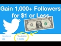 CHEAPEST WAY TO GAIN TWITTER FOLLOWERS (Only $1) - LIVE EXAMPLE
