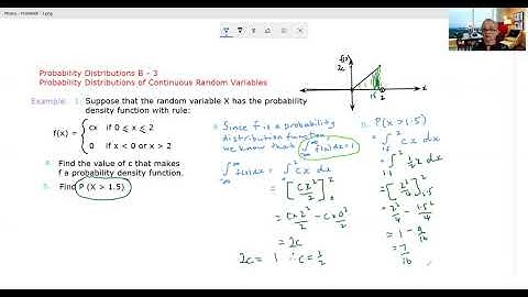 Probability Distributions B  What is a probability density function?