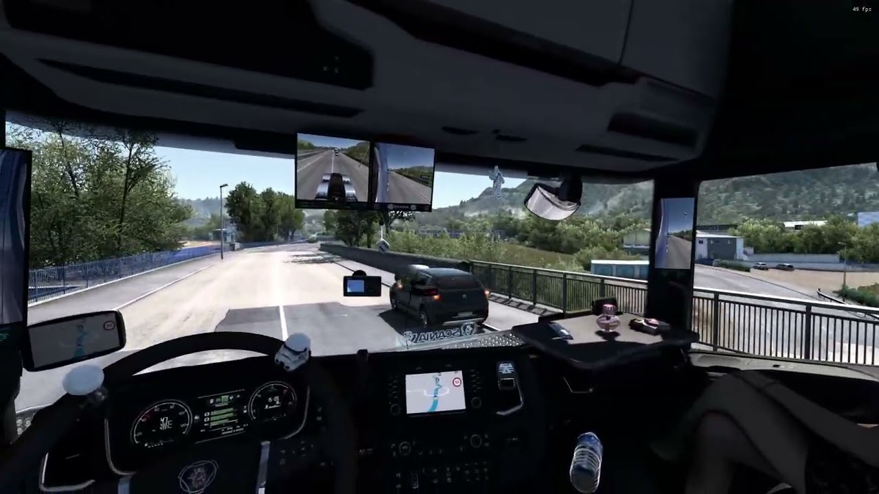 Driving in Italy with Scania truck POV realistic immersive driving ETS 2 TrackIR PXN wheel