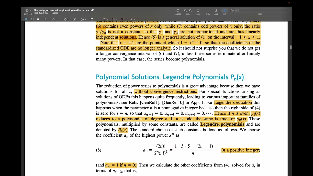 5 .2.1 Legendre’s Equation- Legendre Polynomials