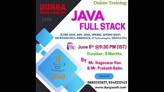 JAVA FULL STACK Online Training @ DURGASOFT #durgasoftware #durgasoft #durgasoftonine #shorts