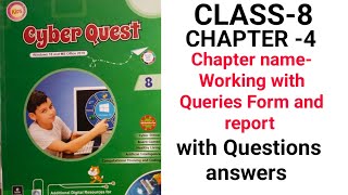 Kips it book | class 8  chapter 4 | working with queries,form and report| with questions answer