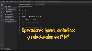Operadores lógicos, aritméticos y relacionales en PHP