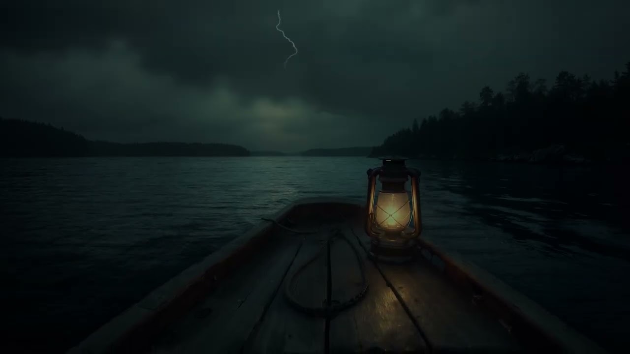 Calm Before the Storm on the Riverbank – Deep Thunder Sounds for Sleep