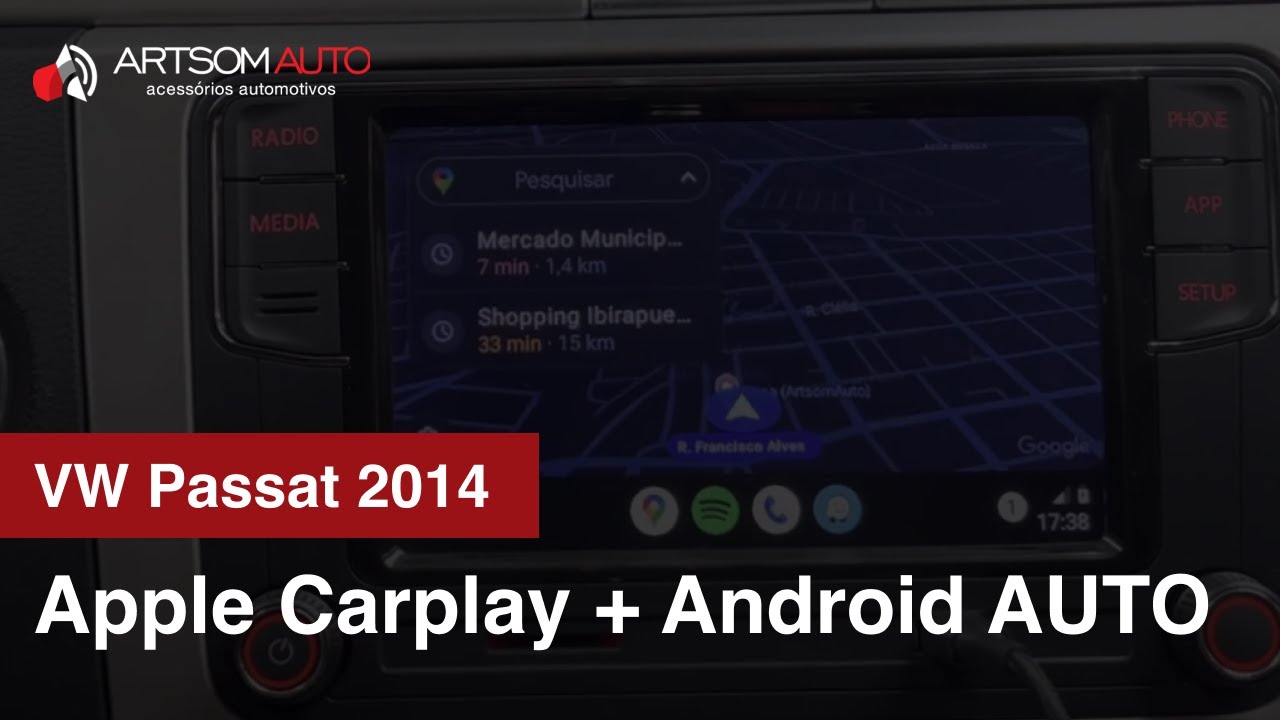 Passat 2014 - Central Modelo original VW com Android Auto, CarPlay e Câmera traseira
