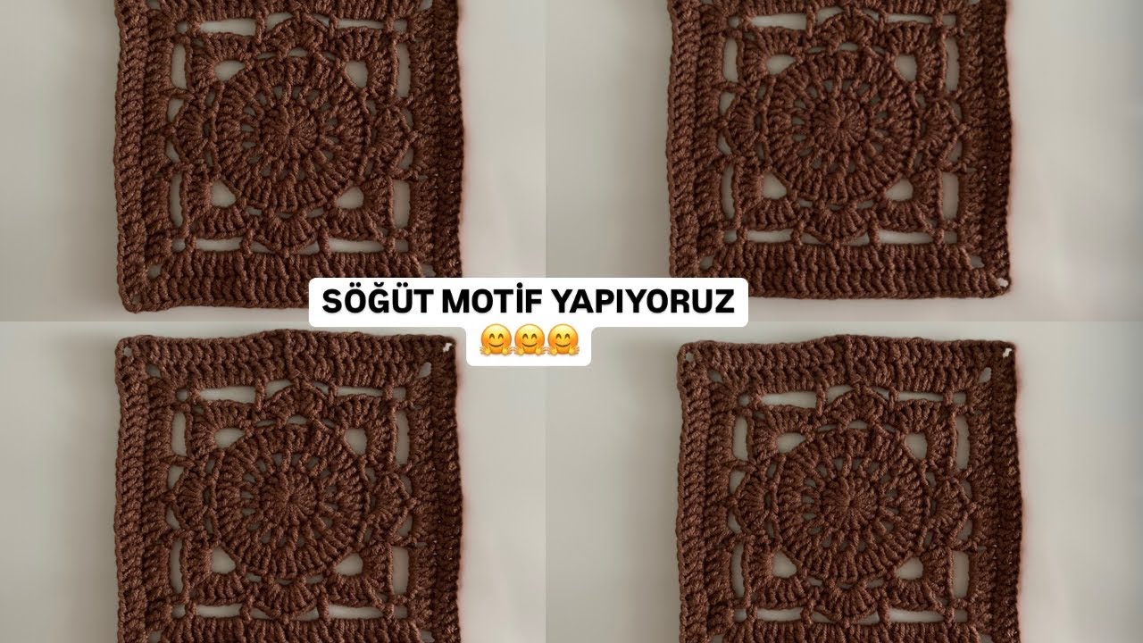 SÖĞÜT MOTİF YAPILIŞI🌼 ||MOTİF HIRKA PART 1🌼#crochet #knitting #handmade #motif #örgü #kolayörgü