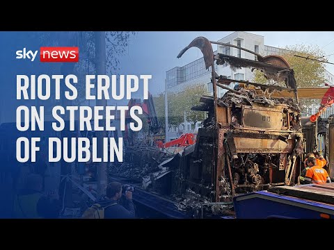 Dublin riots: dozens arrested during violent protests following stabbing incident