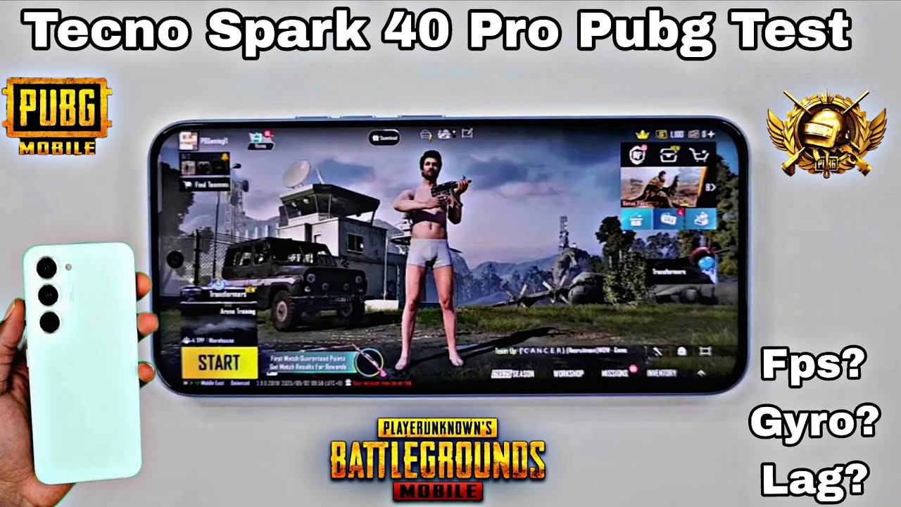Tecno Spark 40 pro pubg test 2025 new update 