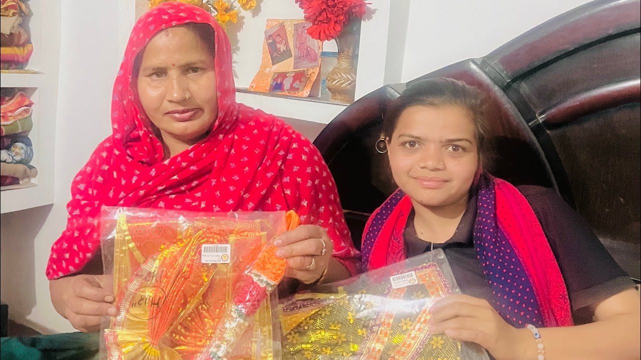 आज मम्मी जी ले आई माता रानी के वस्त्र 🙏🏻❤️😊//vipulpalvilogs//…