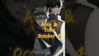 Anime Characters Birthdays in October