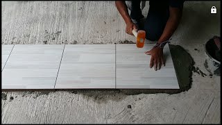 How to tile floors/find way to tiled by using water level/if you watch you can do it.