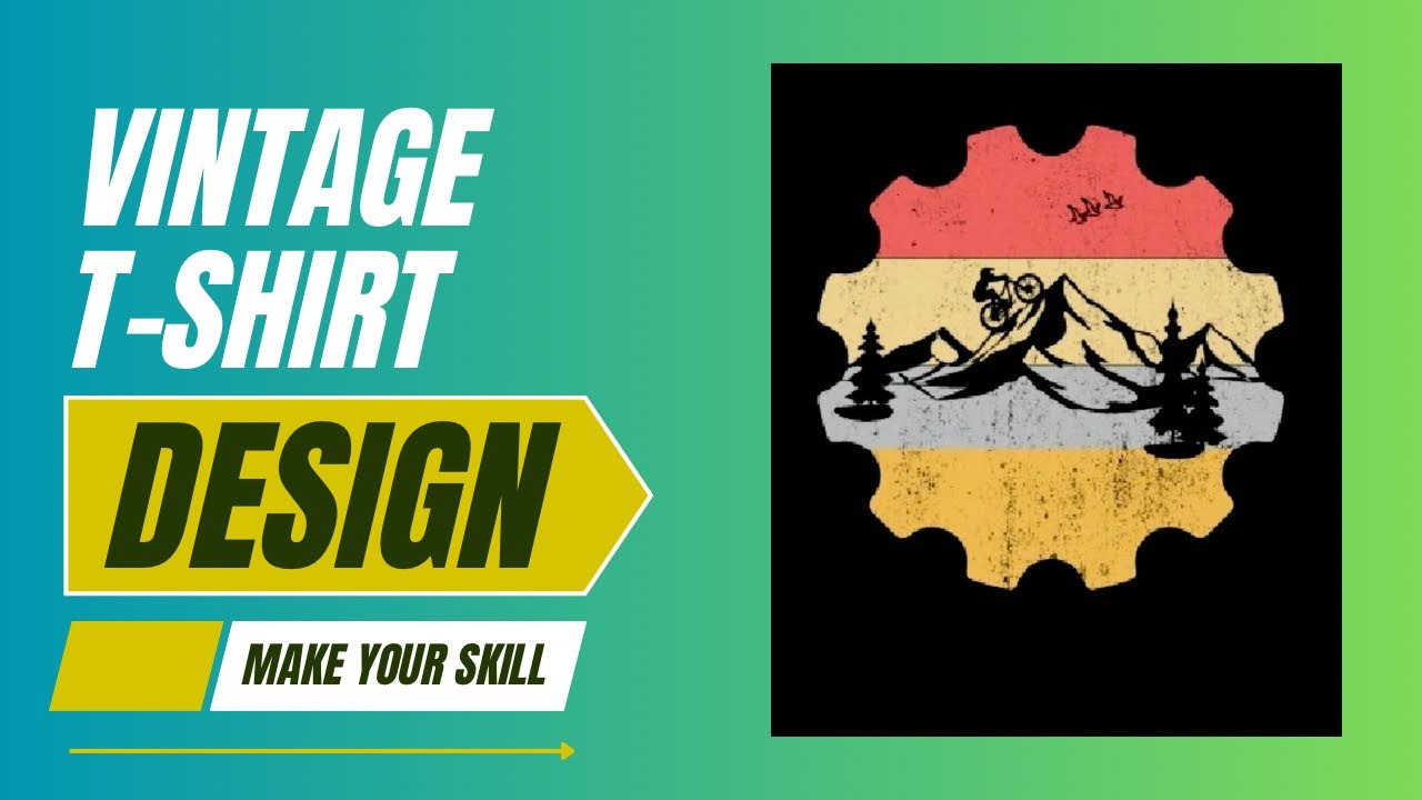 T-Shirt Design in illustrator //vintage T-shirt design