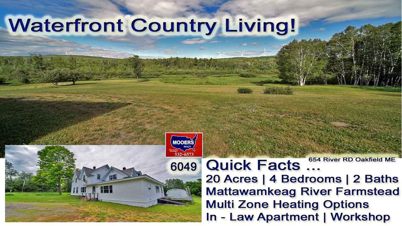 Waterfront Farm In Maine For Sale Mattawamkeag River Homestead MOOERS