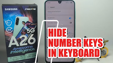 How To Hide Number Keys In Keyboard On Samsung Galaxy A26 5G