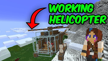 I Built A Working Helicopter In Minecraft With Create Mod