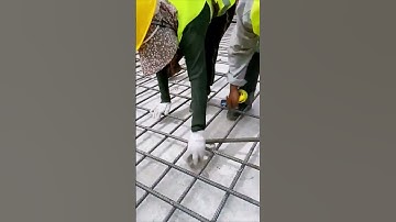 The process of placing rebar into fittings = Good tools can improve efficiency.