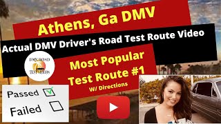 ACTUAL TEST ROUTE Athens GA DMV Driving Course Georgia Behind The Wheel Driver s License Drive