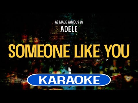 Someone Like You (Karaoke) - Adele - YouTube