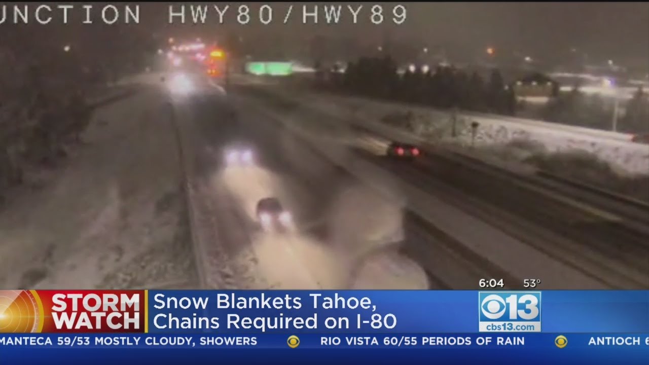 Chain Requirement In Effect From Truckee To Nyack on I80 YouTube