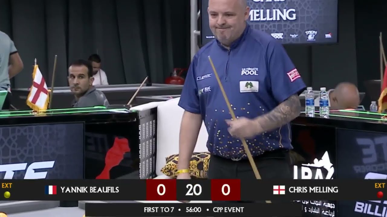 Ultimate Pool Morocco - Yannik Beaufils vs Chris Melling   RACE TO 7