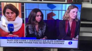 Lupina Iturriaga con Mariano Rajoy en La 1 de TVE