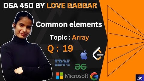 Common elements  in 3 sorted array | Love babbar | @TheCode.com01