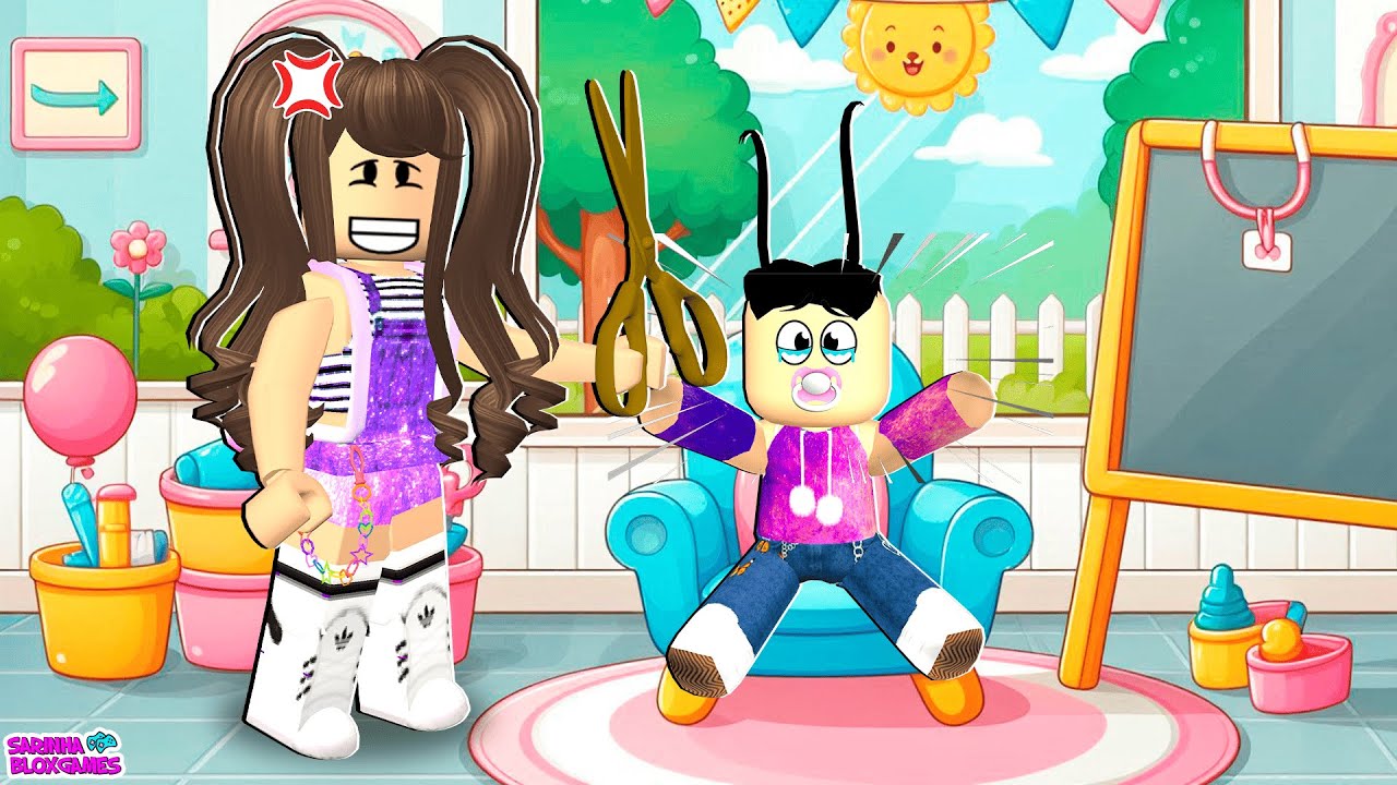 CORTEI O CABELO DA MINHA FILHA MAS ELA NÃO GOSTOU!! 🤣😂Twilight Daycare - Roblox