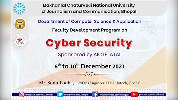 Cyber Security I Session11 I Cryptography I Mr. Sonu Lodha I AICTE I ATAL I MCU FDP